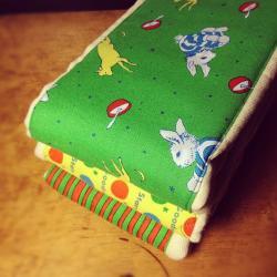 Cloth Diaper Burp Cloths made with Goodnight Moon themed fabric, 3